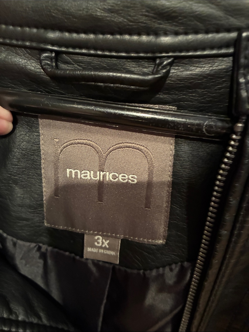 Maurices Black Faux Leather Bomber Jacket - Picture 7 of 7